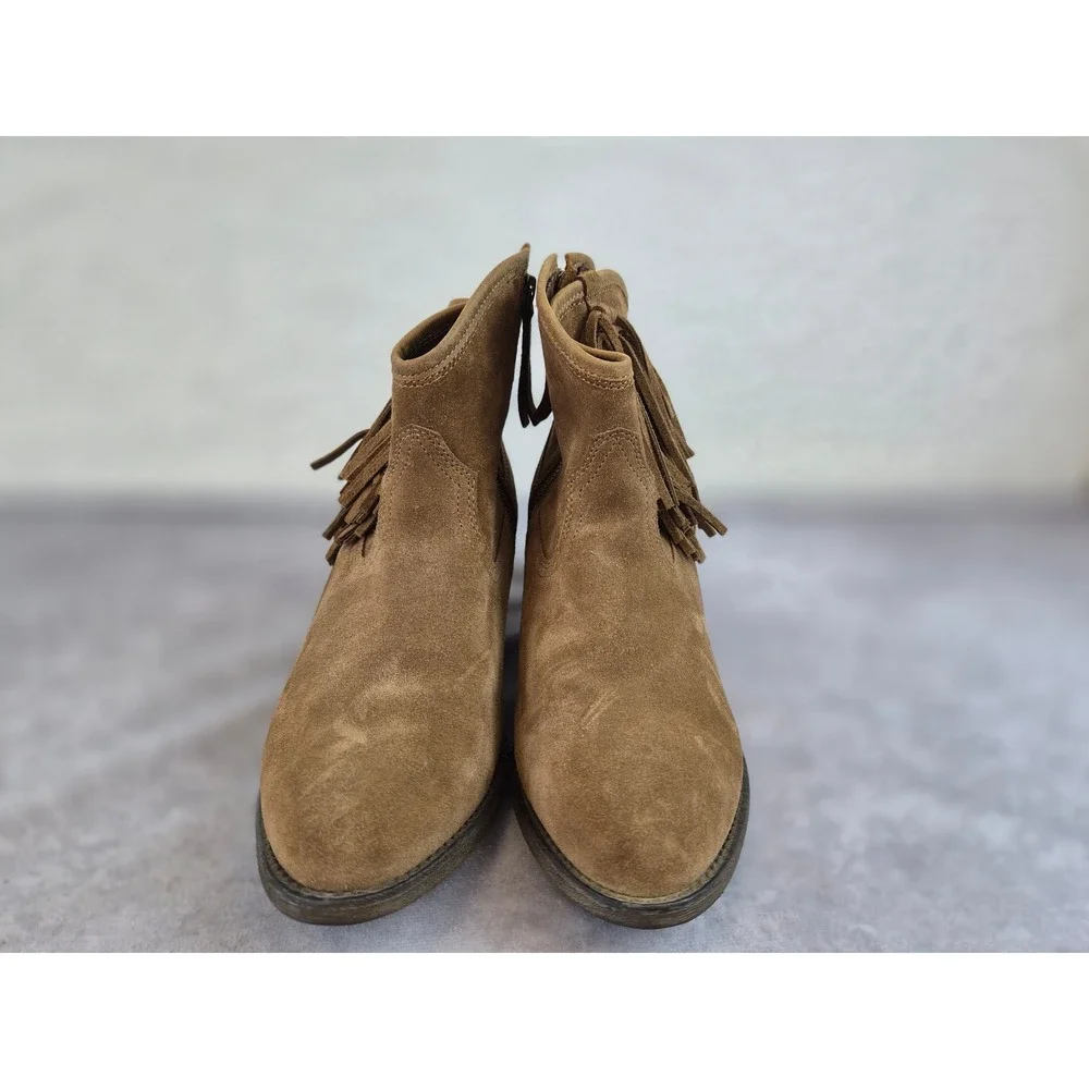Ariat Dixon Fringe Brown Suede Western Ankle Boots 10021630 Womens 10B